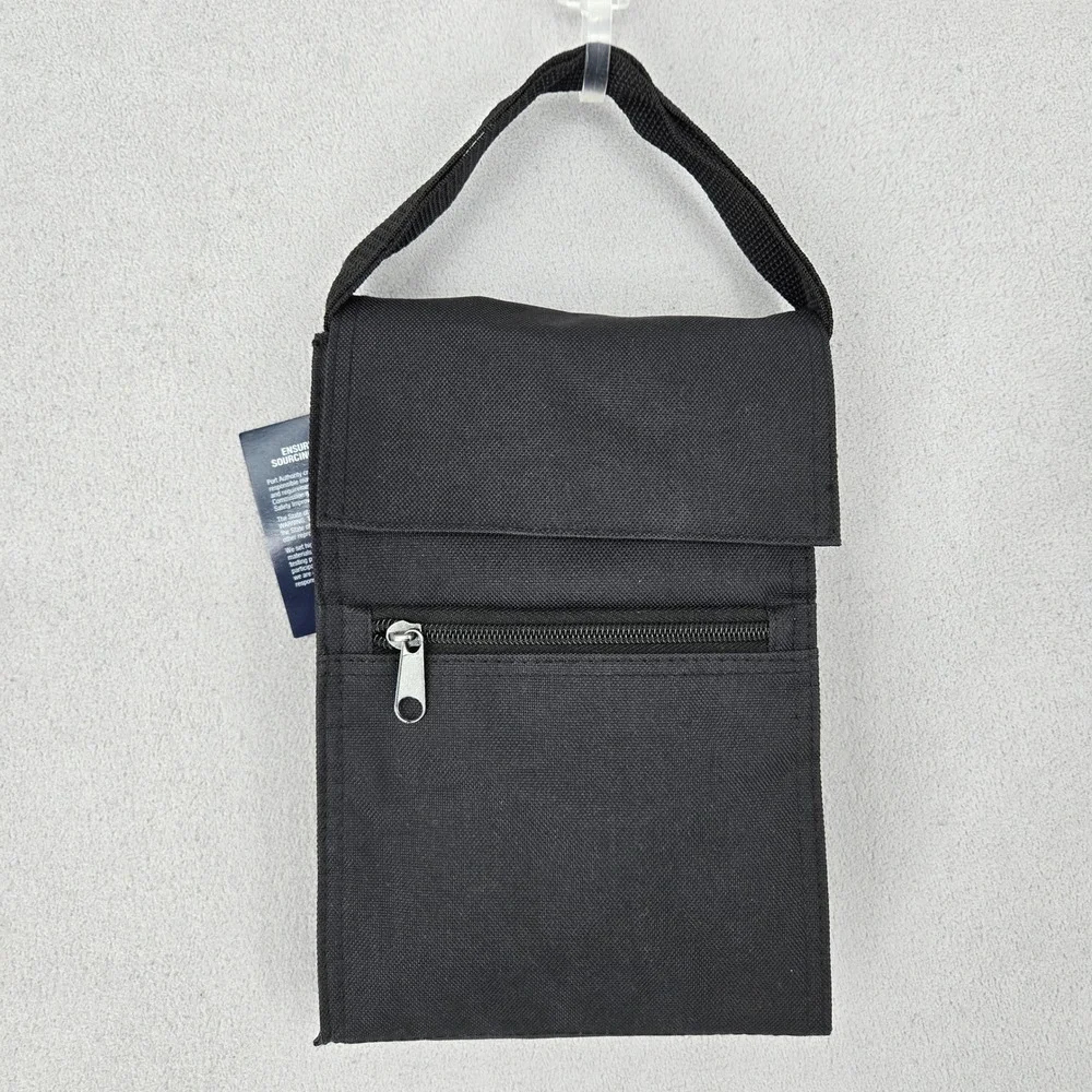 Port Authority BG115 New Black Insulated Lunch Cooler Bag Minimalist Utility